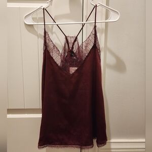 Small Burgundy Storia Lace Cami